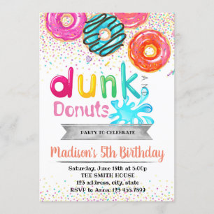 Dunk und Donuts Party Einladung