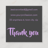 DUNK UND SPOOKY HALLOWEE QUADRATISCHE VISITENKARTE (Rückseite)