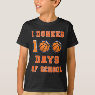 Dunked 100 Tage der Schule Basketball 100. Tag der T-Shirt