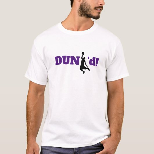 Dunked | Basketball-Phrase mit orangefarbener Typo T-Shirt (Vorderseite)