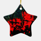 Dunkel abstrakt gerecycelt Kunststoffmotiv Keramik Ornament (Hinten)