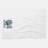 Dunkel Aquamarin alle Caps Beste Mama je Foto Geschirrtuch (Horizontal)