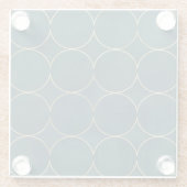 Dunkel Aquamarin, Gold umkreist Wasserfarbe. Glasuntersetzer (Rückseite)