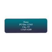 Dunkel Aquamarin und Navy Blue Ombre (Vorne)