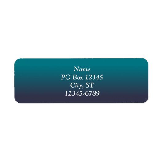 Dunkel Aquamarin und Navy Blue Ombre (Vorne)