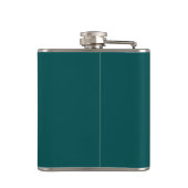  Dunkel Aquamarin (Vollfarbe)  Flachmann (Rückseite)