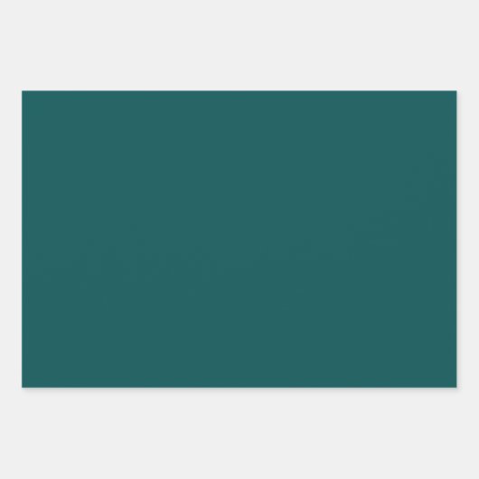 Dunkel Aquamarin (Vollfarbe) Geschenkpapier Set (Vorderseite 2)