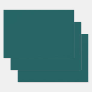  Dunkel Aquamarin (Vollfarbe)  Geschenkpapier Set