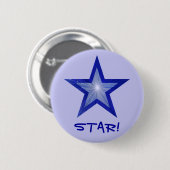 Dunkel blauer Star 'STAR' Button blass blau! (Vorne & Hinten)