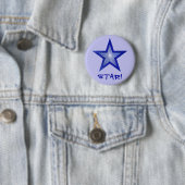 Dunkel blauer Star 'STAR' Button blass blau! (Beispiel)