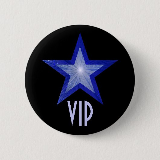 Dunkel blauer Star "VIP"-Button schwarz Button (Vorderseite)