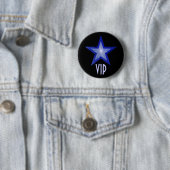 Dunkel blauer Star "VIP"-Button schwarz Button (Beispiel)