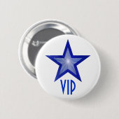 Dunkel blauer Star 'VIP'-Button weiß Button (Vorne & Hinten)