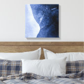 Dunkel blaues Eis Abstrakte Kunst Leinwanddruck (Insitu (Schlafzimmer))
