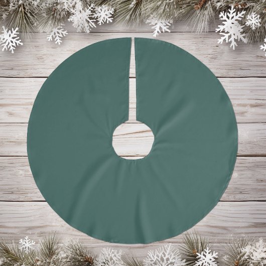 Dunkel bläuliche Tanne Grüne Brushed Polyester Tre Weihnachtsbaumdecke