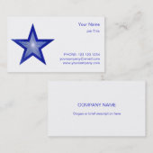 Dunkel Blue Star Visitenkarte Side Star Weiß (Vorne/Hinten)