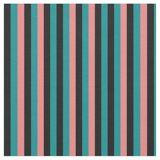 Dunkel-Cyan-, Schwarz- und Lichtkorallenmuster Stoff (Nahaufnahme)