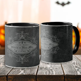 Dunkel dekoratives Banner Hexenmäntel Skull Hallow Tasse