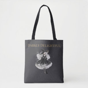 Dunkel Delightful – Gothic Hexe & Katze Tragetasch Tasche