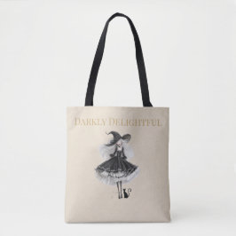Dunkel Delightful – Light Edition Hexe & Katze Tasche