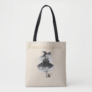 Dunkel Delightful – Light Edition Hexe & Katze Tasche