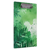 Dunkel-Dschungel-grüne Aquarellfarbe, handgezeichn Klemmbrett (Rechts)