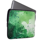 Dunkel-Dschungel-grüne Aquarellfarbe, handgezeichn Laptopschutzhülle (Vorne Rechts)