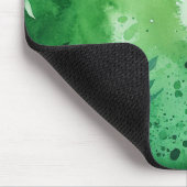 Dunkel-Dschungel-grüne Aquarellfarbe, handgezeichn Mousepad (Ecke)