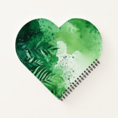 Dunkel-Dschungel-grüne Aquarellfarbe, handgezeichn Notizblock (Rückseite)