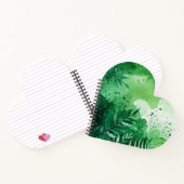 Dunkel-Dschungel-grüne Aquarellfarbe, handgezeichn Notizblock (Innenseite)