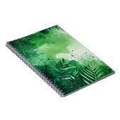 Dunkel-Dschungel-grüne Aquarellfarbe, handgezeichn Notizblock (Rechte Seite)