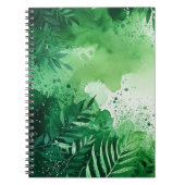 Dunkel-Dschungel-grüne Aquarellfarbe, handgezeichn Notizblock (Vorderseite)