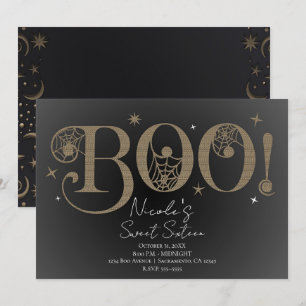 Dunkel Elegant Rustikal BOO Magisch Halloween Swee Einladung