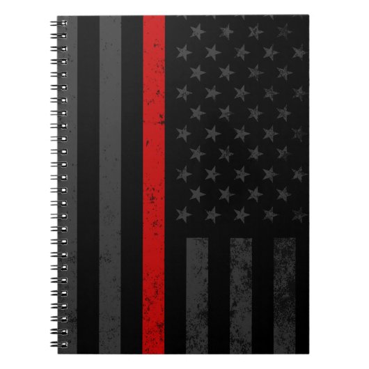 Dunkel erschüttertes Feuerwehren-Notebook Notizblock (Vorderseite)