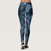 Dunkel gebogene, polierte überlappende, gekrümmte leggings (Rückseite)
