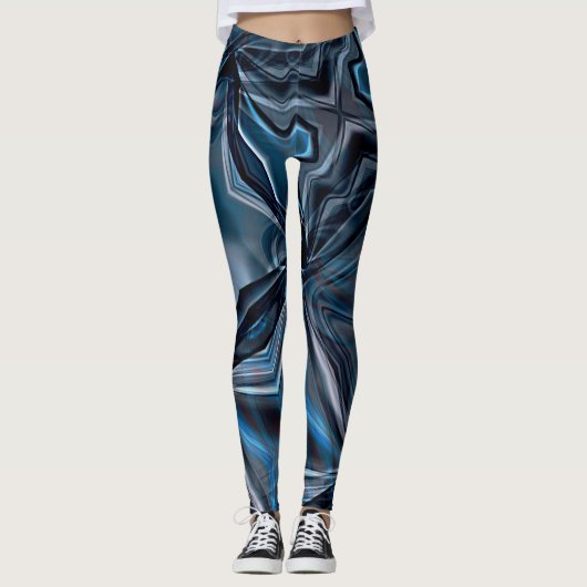 Dunkel gebogene, polierte überlappende, gekrümmte leggings (Vorderseite)