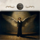 Dunkel Geflügelter Engel Dramatische Feine Kunst D Seidenpapier