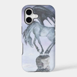 Dunkel geflügeltes Fantasy-Pferd iPhone 5 Hülle