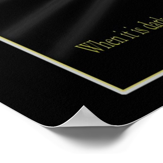 dunkel genug poster (Ecke)