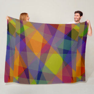 Dunkel Geometrisch - Fleece-Decke Fleecedecke