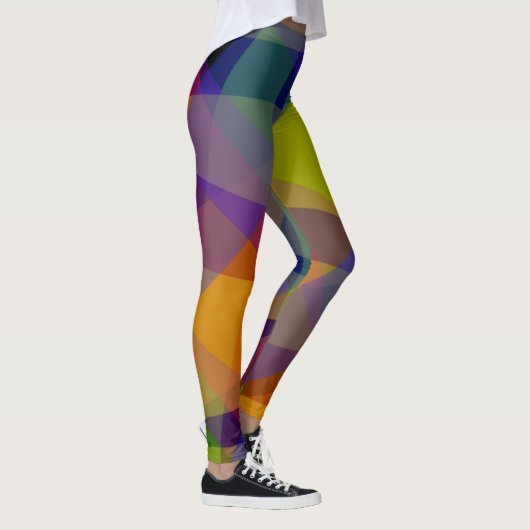 Dunkel Geometrisch - Leggings (Rechts)