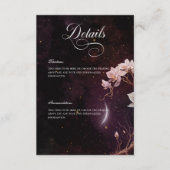 Dunkel-gotische Schwarz-Weiß-Orchideen-Zauber Deta Begleitkarte (Vorderseite)