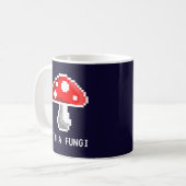 Dunkel Ich bin eine Fungi Pixel Mushroom-Tasse Kaffeetasse (Vorderseite Links)