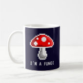 Dunkel Ich bin eine Fungi Pixel Mushroom-Tasse Kaffeetasse (Links)