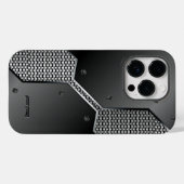 Dunkel & leicht grau, metallic, geometrisches Desi Case-Mate iPhone Hülle (Rückseite (Horizontal))
