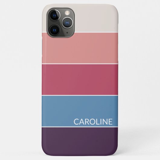 Dunkel Lila blaue Koralle Rot Rosa Streifen Case-Mate iPhone Hülle (Rückseite)