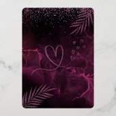 dunkel lila elegant folieneinladung (Rückseite)