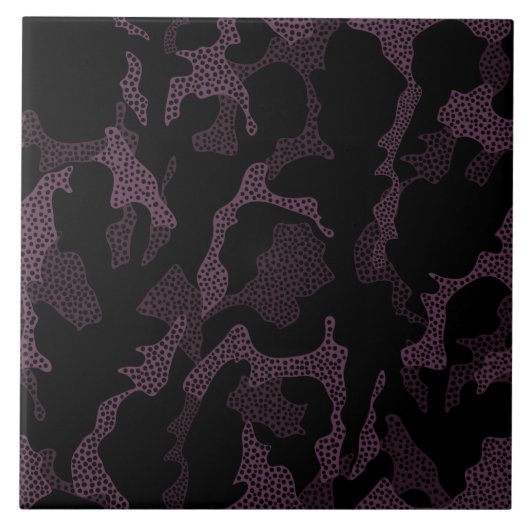 Dunkel Lila Gepunktet Fliese (Vorderseite)