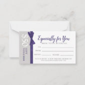 Dunkel lila-graue Geschenkgutschein Mitteilungskarte (Vorderseite)