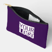 Dunkel Lila - Logo hinzufügen Zubehörtasche (Offen)